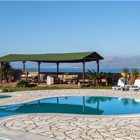 3 bedroom seaside villa with pool & jacuzzi, near Acharavi, sleeps 6